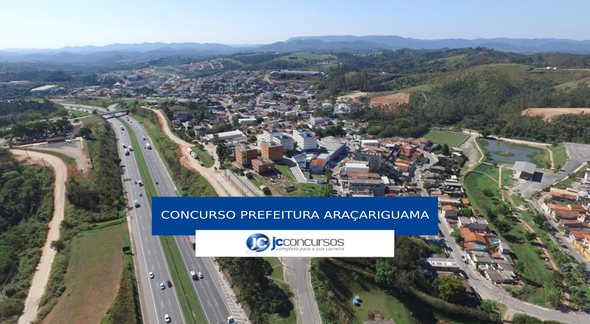 Concurso Prefeitura Araçariguama - vista aérea do município - Cioeste
