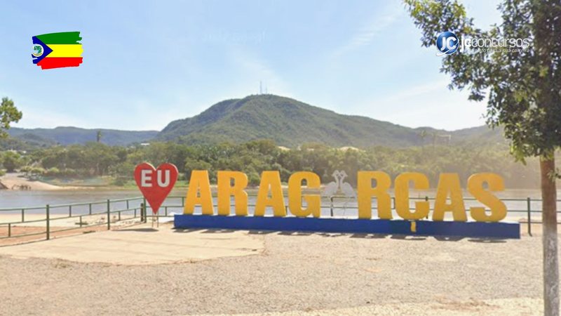 Concurso da Prefeitura de Aragarças: letreiro turístico da cidade