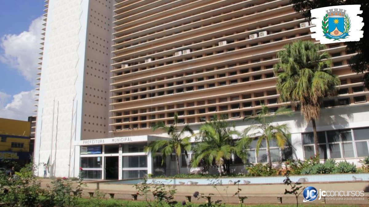 Processo seletivo de Araraquara SP: fachada do prédio da prefeitura