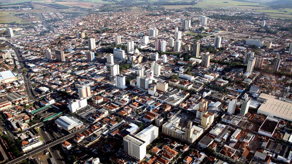 Concurso Prefeitura de Araraquara SP: vista aérea da cidade