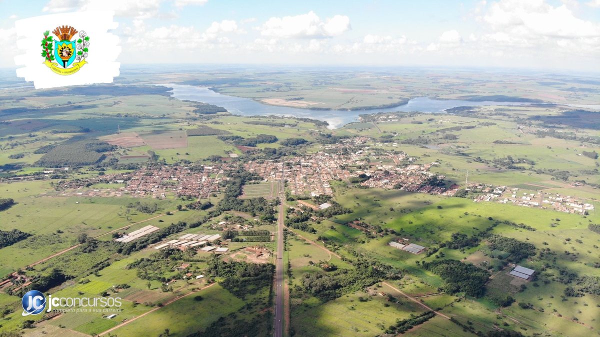 Concurso da Prefeitura de Arealva: vista aérea do município