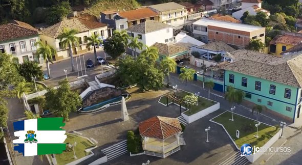 Concurso da Prefeitura de Areias: vista aérea do entorno do prédio do Executivo - Divulgação