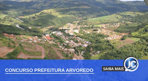 Concurso Prefeitura de Arvoredo - vista aérea do município - Divulgação