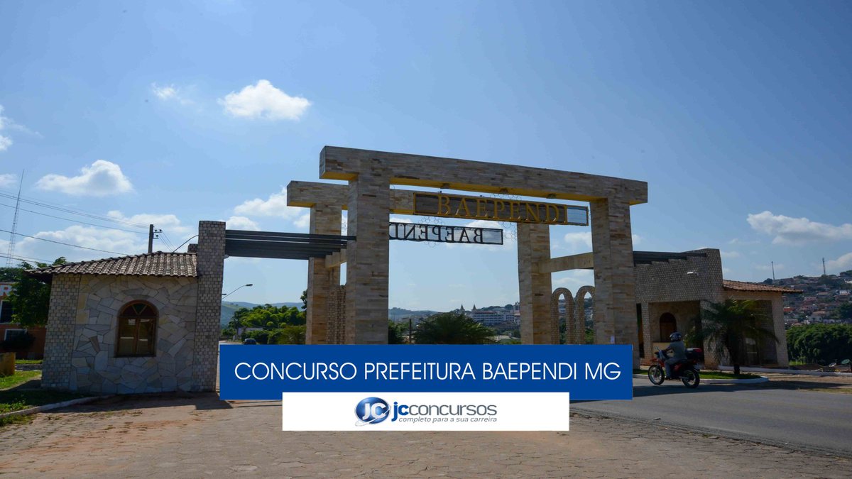 Concurso Prefeitura Baependi - portal de entrada do município