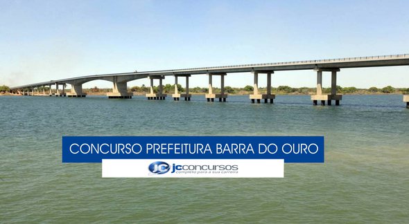 Concurso Prefeitura de Barra do Ouro - ponte que liga o município ao distrito de Bielândia - Divulgação