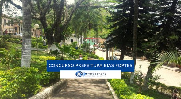 Concurso Prefeitura de Bias Fortes - praça na área central do município - Divulgação