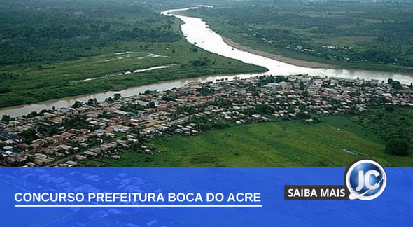 Concurso Prefeitura de Boca do Acre: vista aérea do município - Divulgação