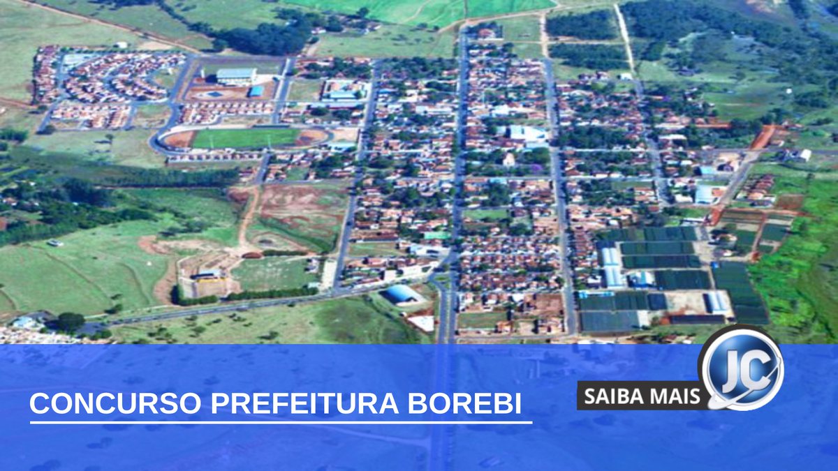 Concurso Prefeitura de Borebi: vista aérea do município