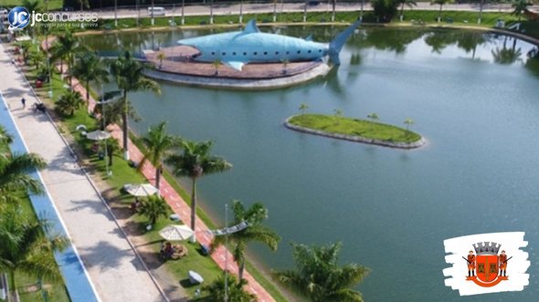 Concurso da Prefeitura de Buri SP: vista aérea do Parque do Tubarão - Divulgação