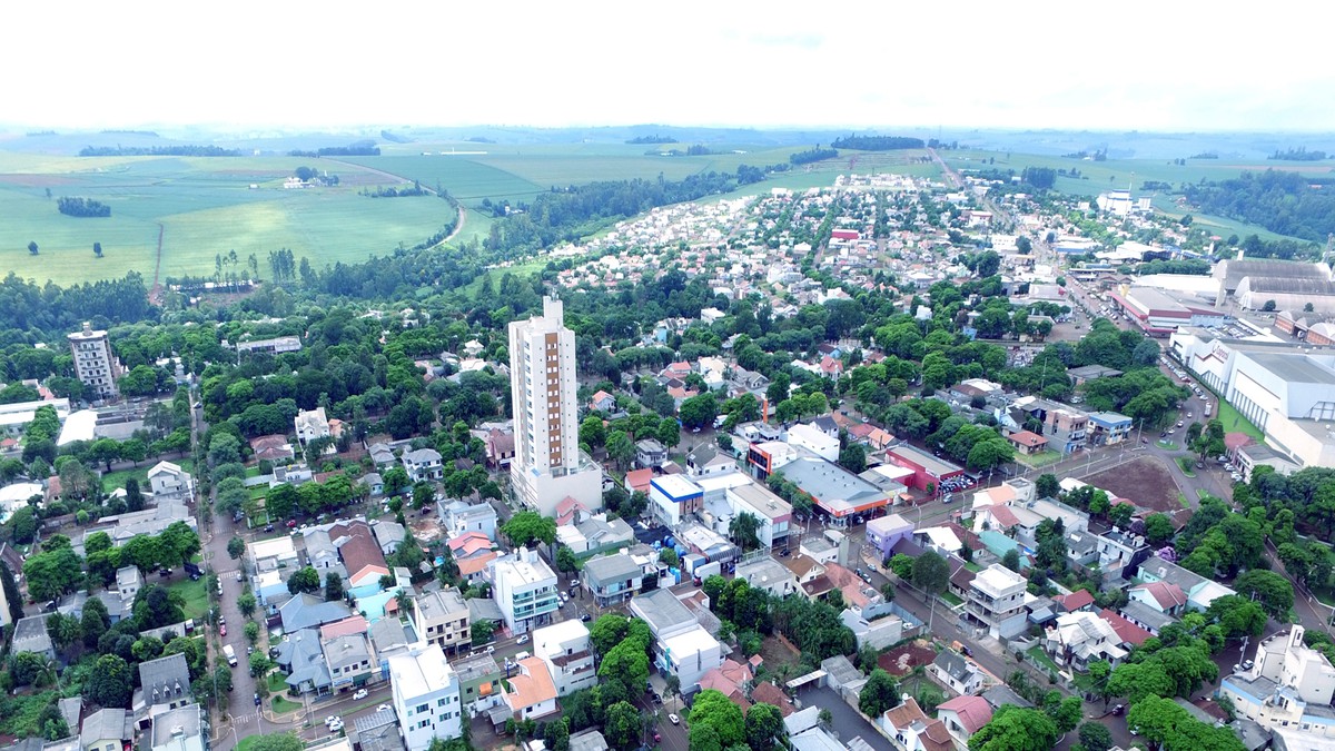 Concurso Prefeitura Cafelândia - vista aérea do município