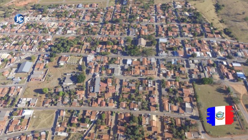 Concurso da Prefeitura de Caldazinha GO: vista aérea da cidade
