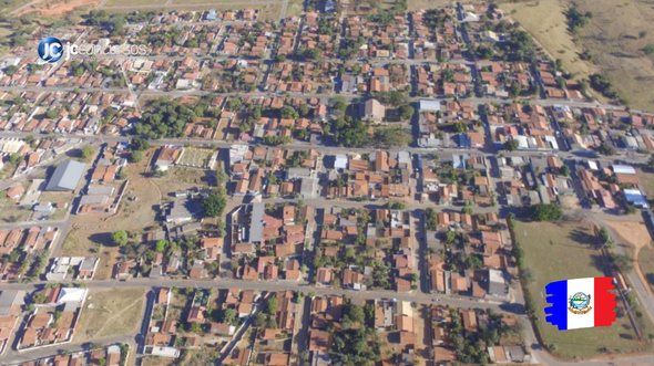 Concurso da Prefeitura de Caldazinha GO: vista aérea da cidade - Divulgação