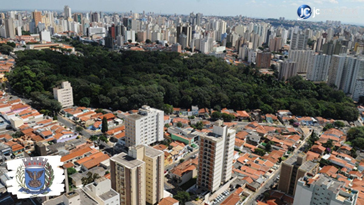 Concurso da Prefeitura de Campinas SP: vista aérea da cidade