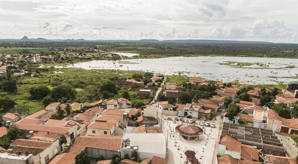 Concurso Prefeitura Campo Alegre de Lourdes - vista aérea do município - Divulgação