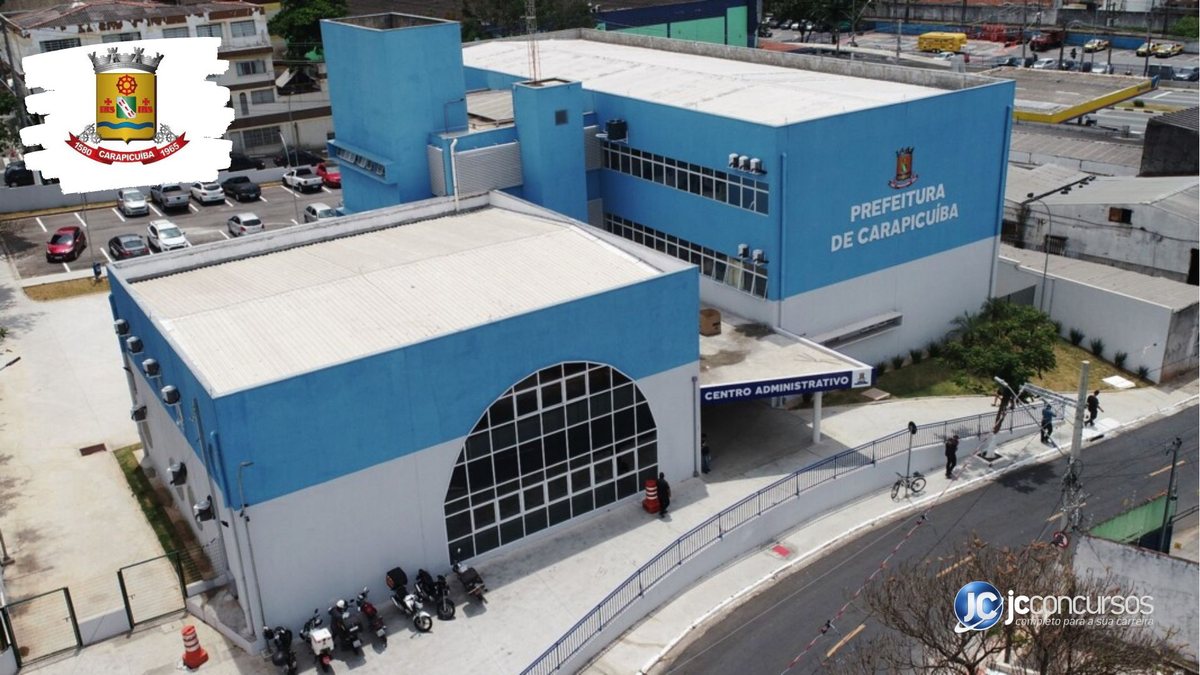 Concurso da Prefeitura de Carapicuíba: vista aérea do prédio do Executivo