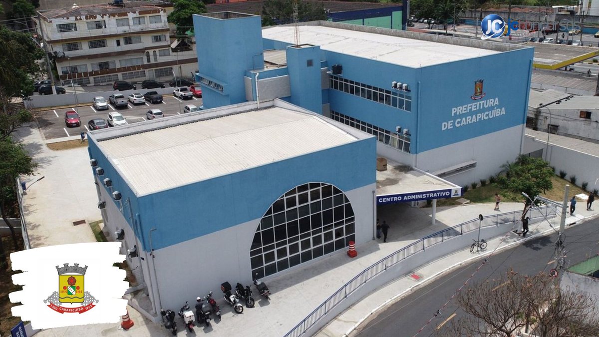 Processo seletivo de Carapicuíba SP: vista aérea da prefeitura