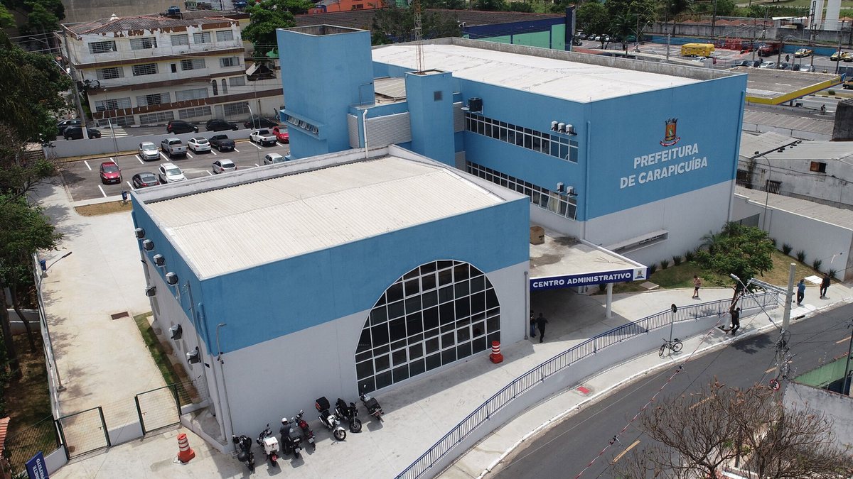 Concurso Prefeitura de Carapicuíba SP: vista aérea do órgão