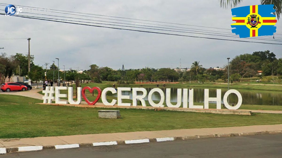 Processo seletivo de Cerquilho: letreiro situado no Parque dos Lagos