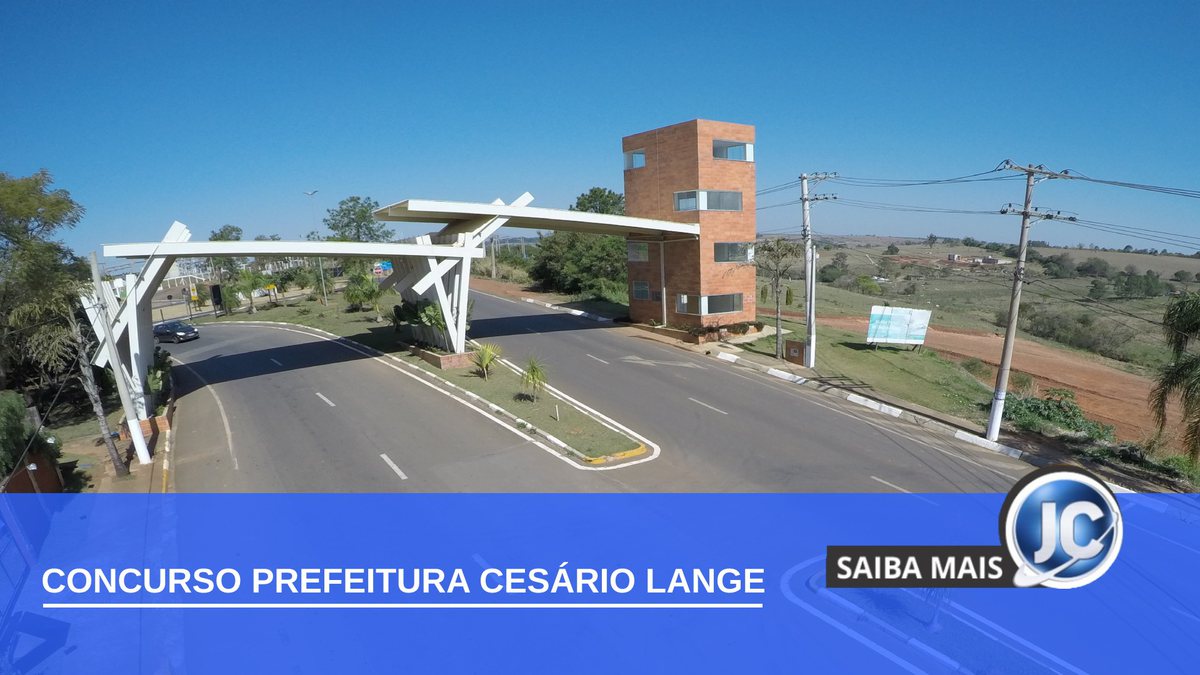 Concurso Prefeitura de Cesário Lange: portal de entrada do município