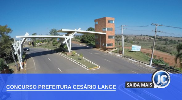 Concurso Prefeitura de Cesário Lange: portal de entrada do município - Divulgação