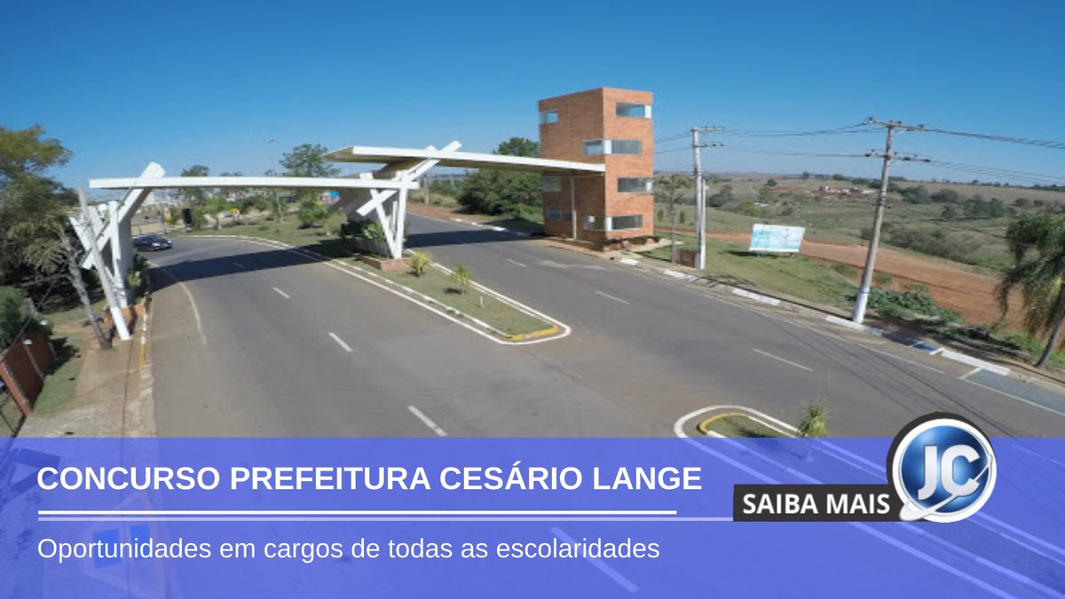 Concurso Prefeitura de Cesário Lange - portal de entrada do município