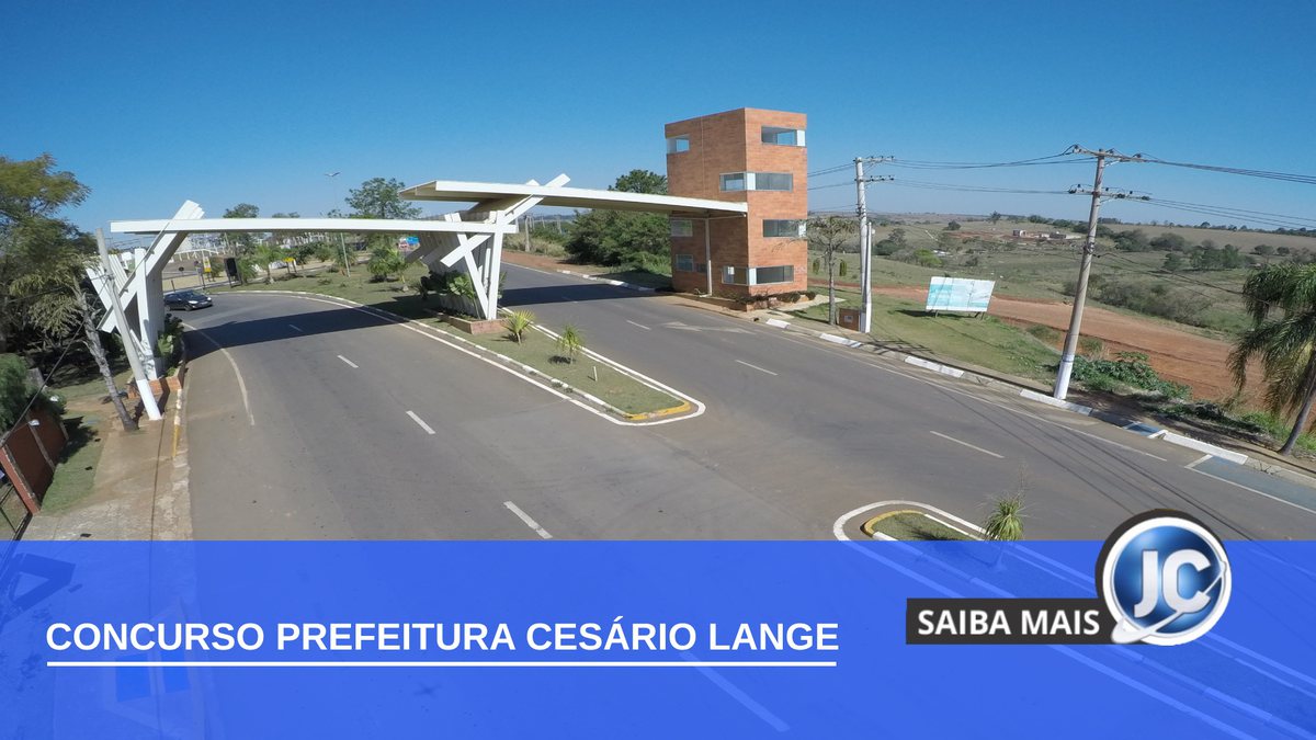 Concurso Prefeitura de Cesário Lange - portal de entrada do município
