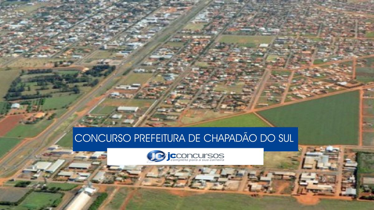 Concurso Prefeitura de Chapadão do Sul - vista aérea do município