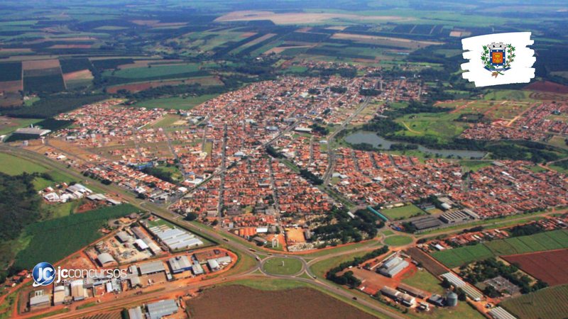 Concurso da Prefeitura de Conchal SP: vista aérea da cidade