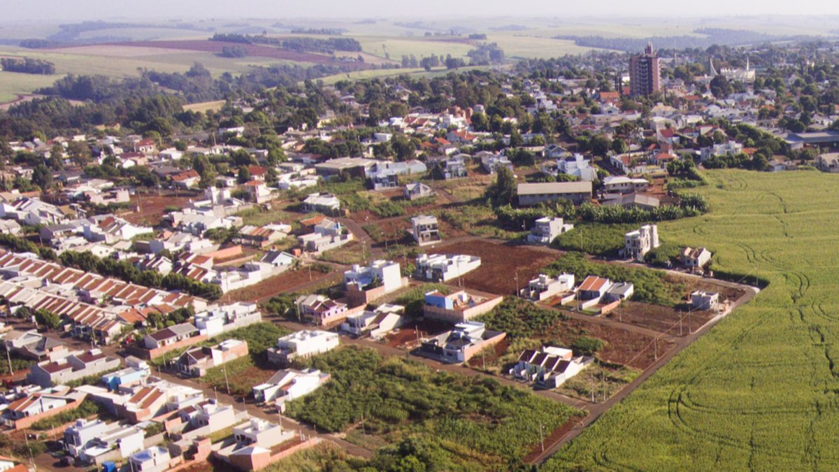 Concurso Prefeitura de Corbélia: vista aérea do município