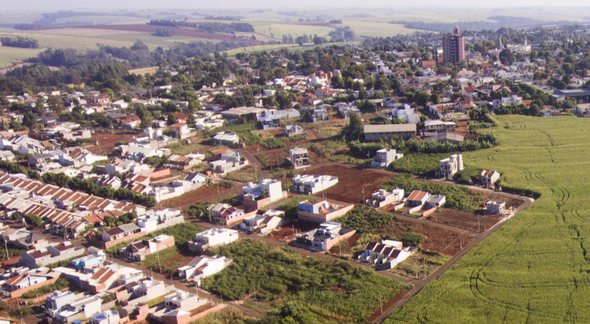 Concurso Prefeitura de Corbélia: vista aérea do município - Divulgação