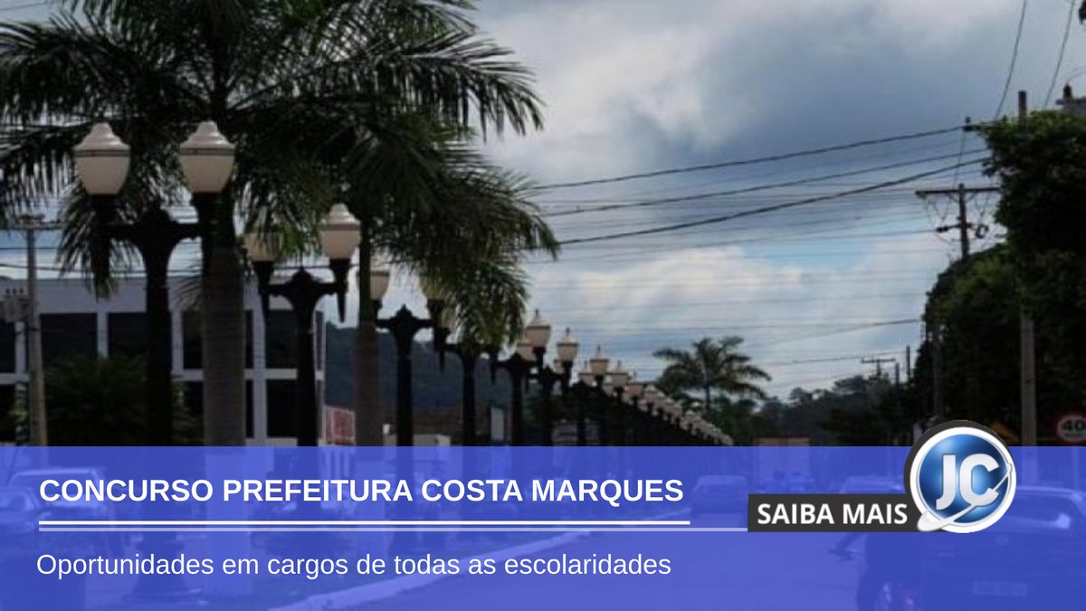 Concurso Prefeitura de Costa Marques - via na área central do município