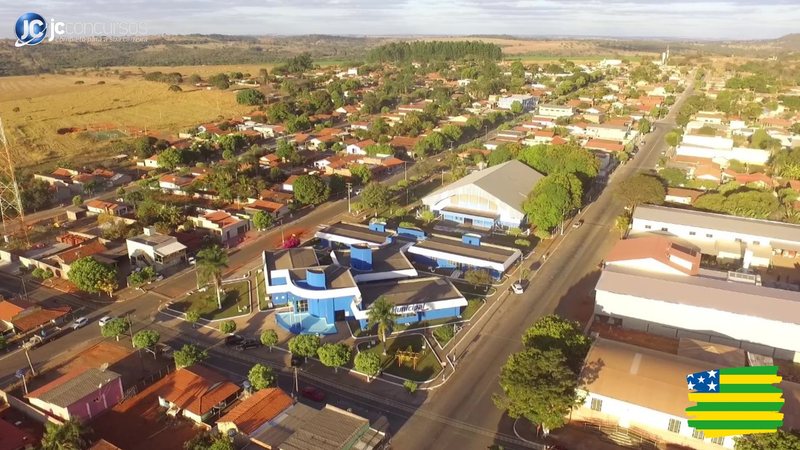 Concurso da Prefeitura de Cromínia GO : vista aérea da cidade