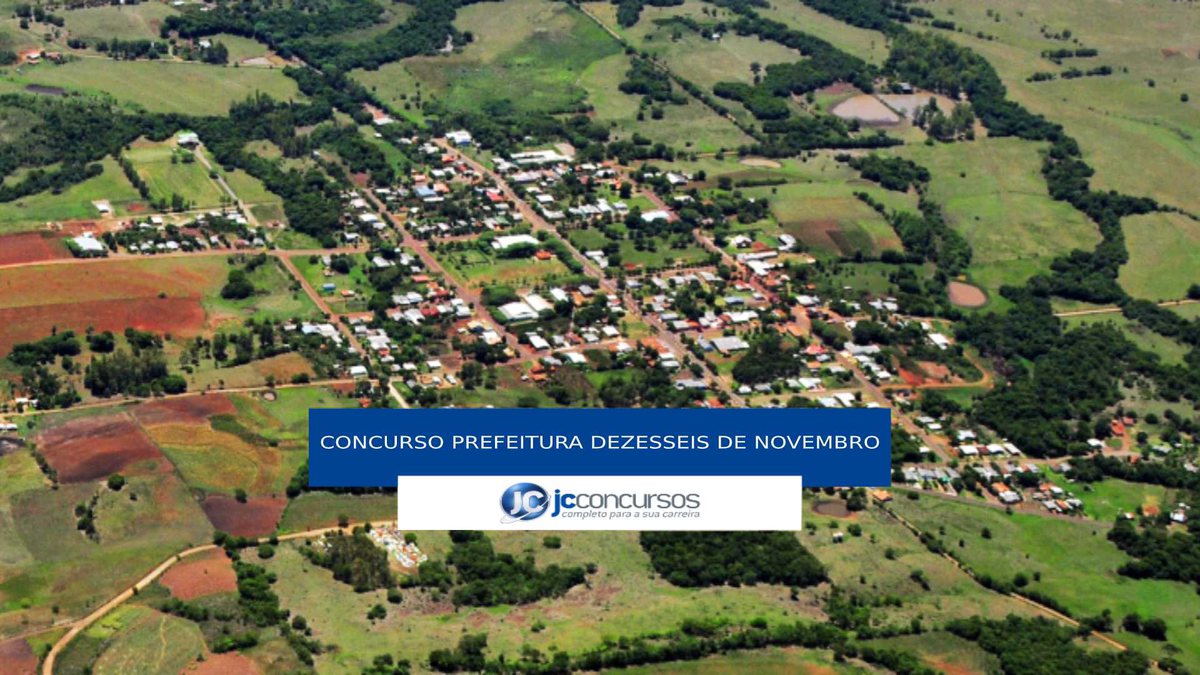 Concurso Prefeitura de Dezesseis de Novembro - vista aérea do município