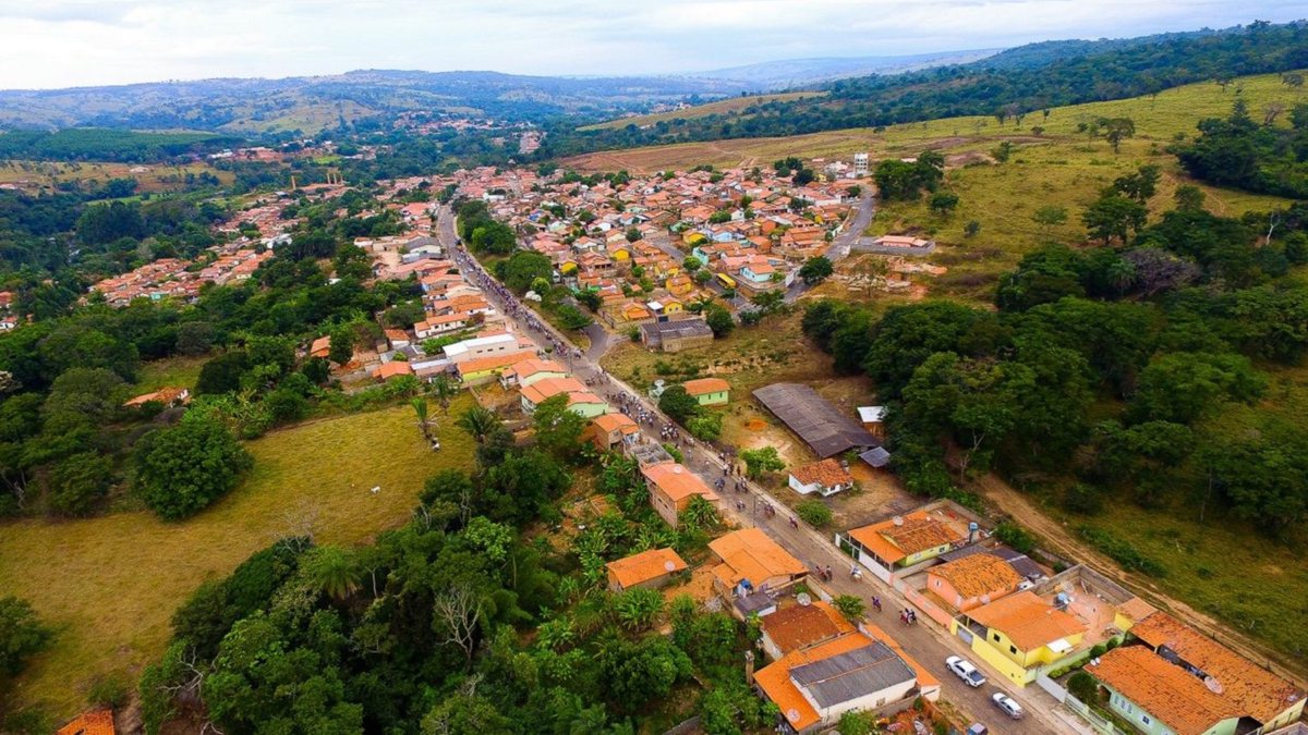 Concurso Prefeitura de Estrela do Sul: vista aérea do município