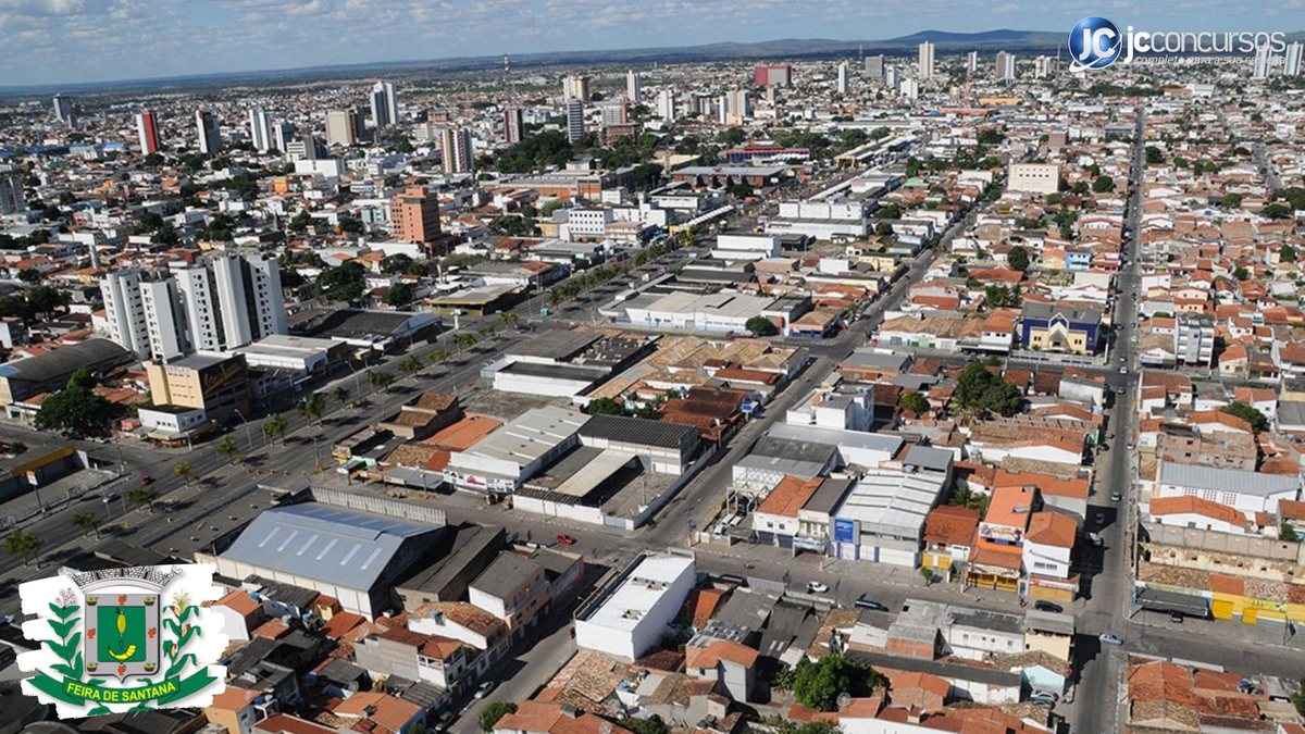 Processo seletivo de Feira de Santana BA: vista aérea parcial da cidade