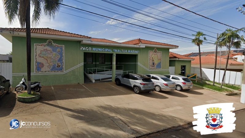 Concurso da Prefeitura de Fernando Prestes: fachada do edifício-sede do Executivo