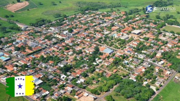 Concurso da Prefeitura de Flora Rica SP: vista aérea da cidade - Divulgação