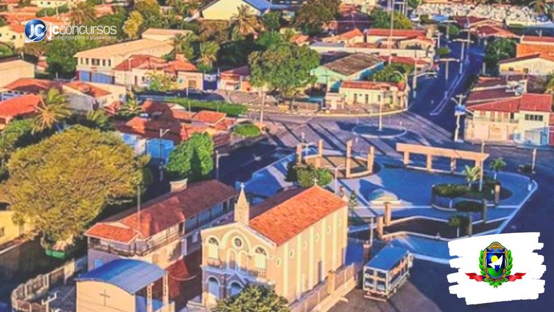 Concurso da Prefeitura de Fortim: vista aérea da região central do município