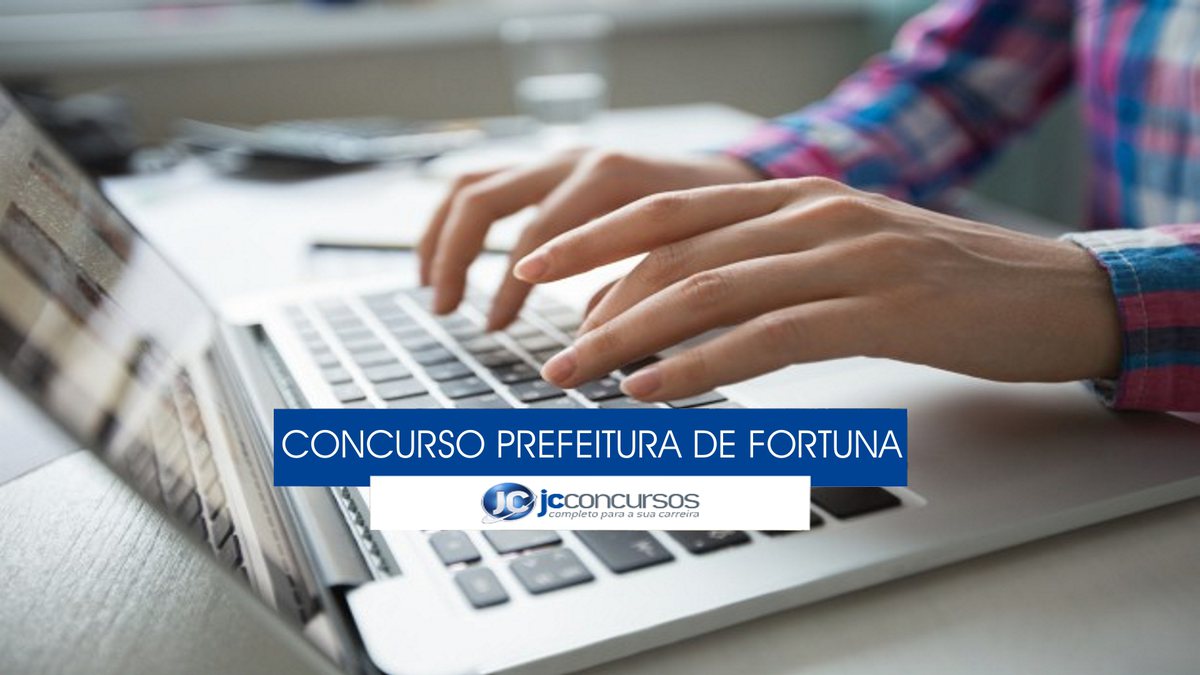 Concurso Prefeitura de Fortuna - pessoa usando computador