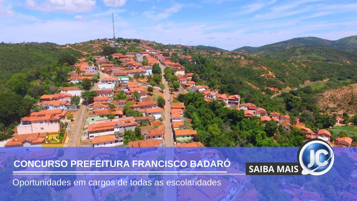 Concurso Prefeitura de Francisco Badaró - vista panorâmica do município