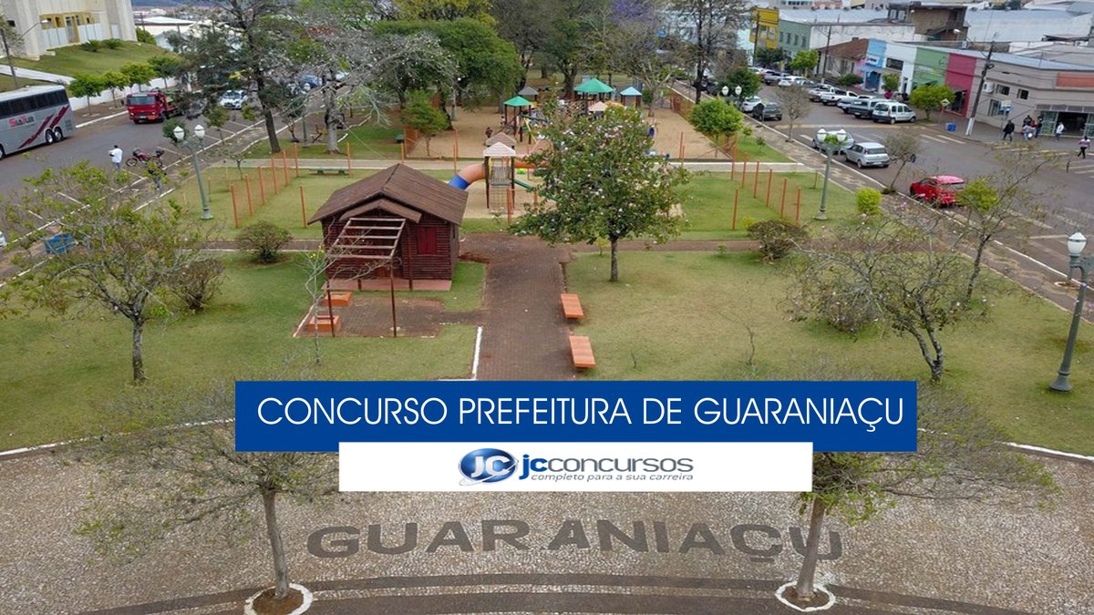 Concurso Prefeitura de Guaraniaçu - vista aérea do município