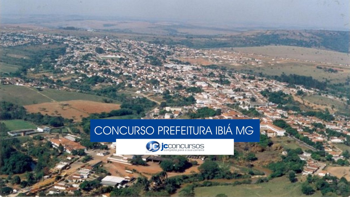 Concurso Prefeitura de Ibiá - vista aérea do município