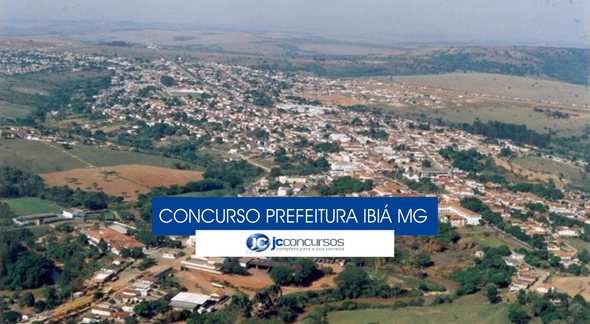 Concurso Prefeitura de Ibiá - vista aérea do município - Divulgação