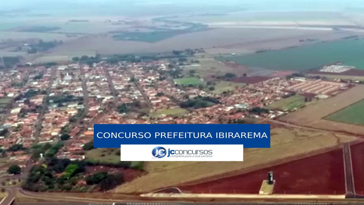 Concurso Prefeitura de Ibirarema - vista aérea do município