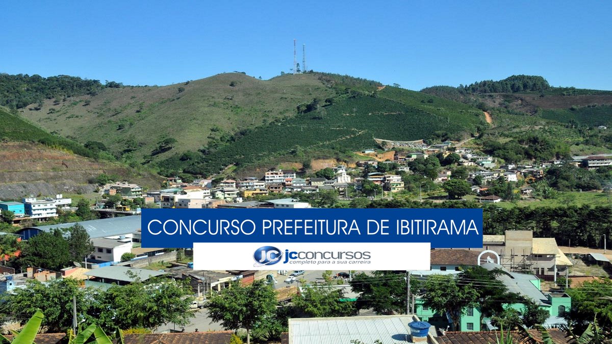 Concurso Prefeitura de Ibitirama - vista aérea do município