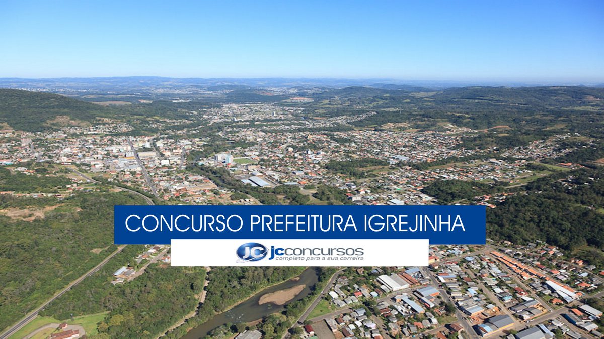 Concurso Prefeitura de Igrejinha - vista aérea do município