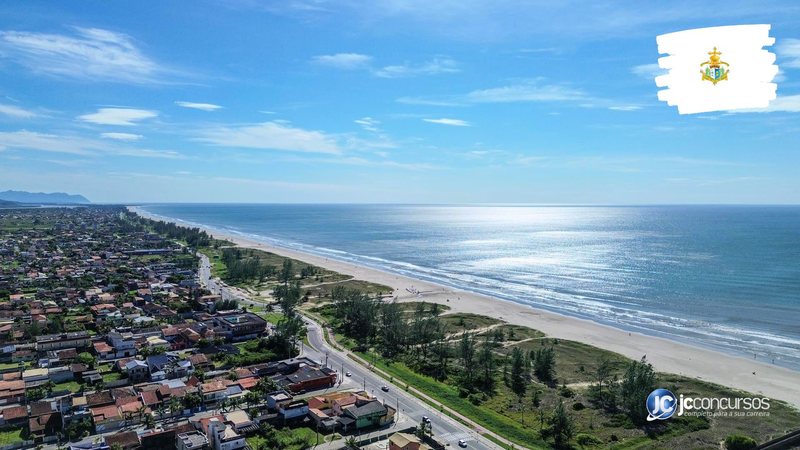Concurso da Prefeitura de Ilha Comprida: vista aérea da cidade - Divulgação