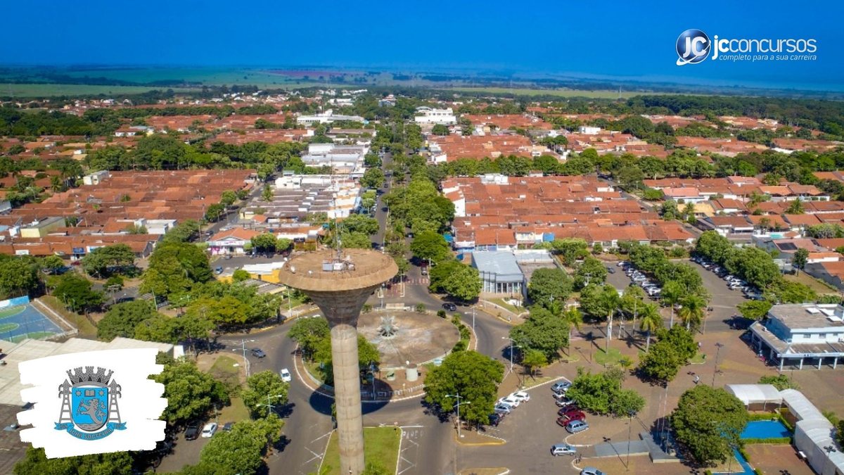 Concurso da Prefeitura de Ilha Solteira: vista aérea do município
