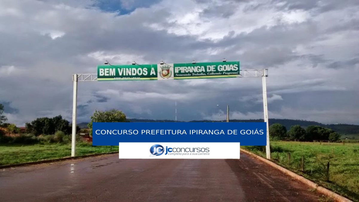 Concurso Prefeitura de Ipiranga de Goiás - portal de entrada do município