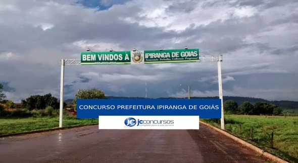 Concurso Prefeitura de Ipiranga de Goiás - portal de entrada do município - Divulgação